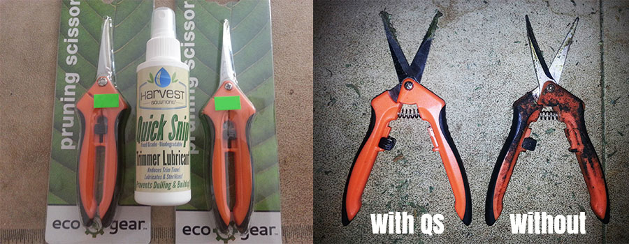 Quick Snip Trimmer Lubricant keeps blades sharp and tools clean!